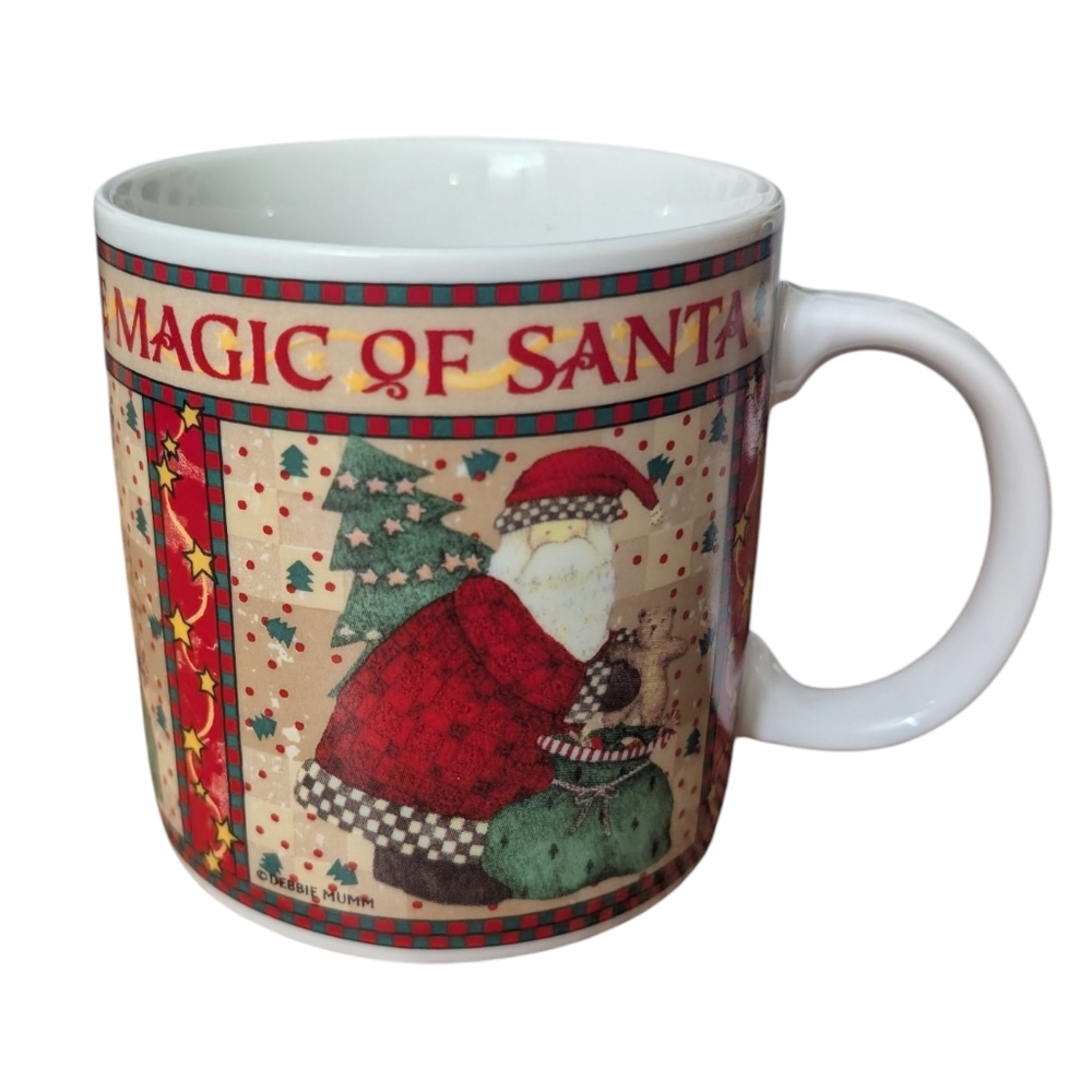Debbie Mumm Magic of Santa Christmas Mugs - Set of 4 - Picture 2 of 10